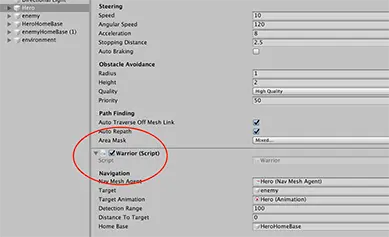 Unity Warrior Script