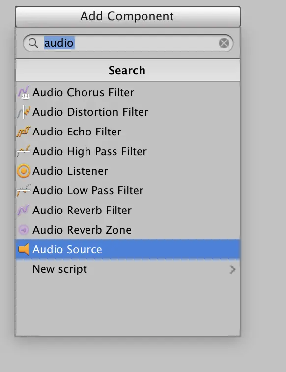 unity-add-audio-source-component
