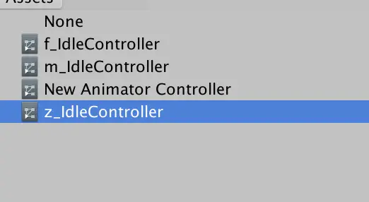 unity-select-animation-controller